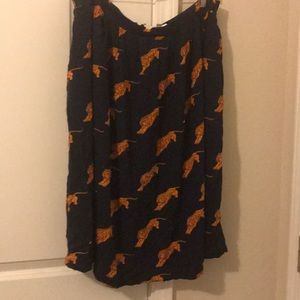 Modcloth Emily and Fin tiger print skirt